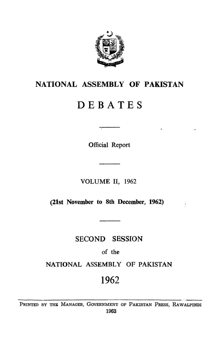 National Assembly of Pakistan debates - Page 0