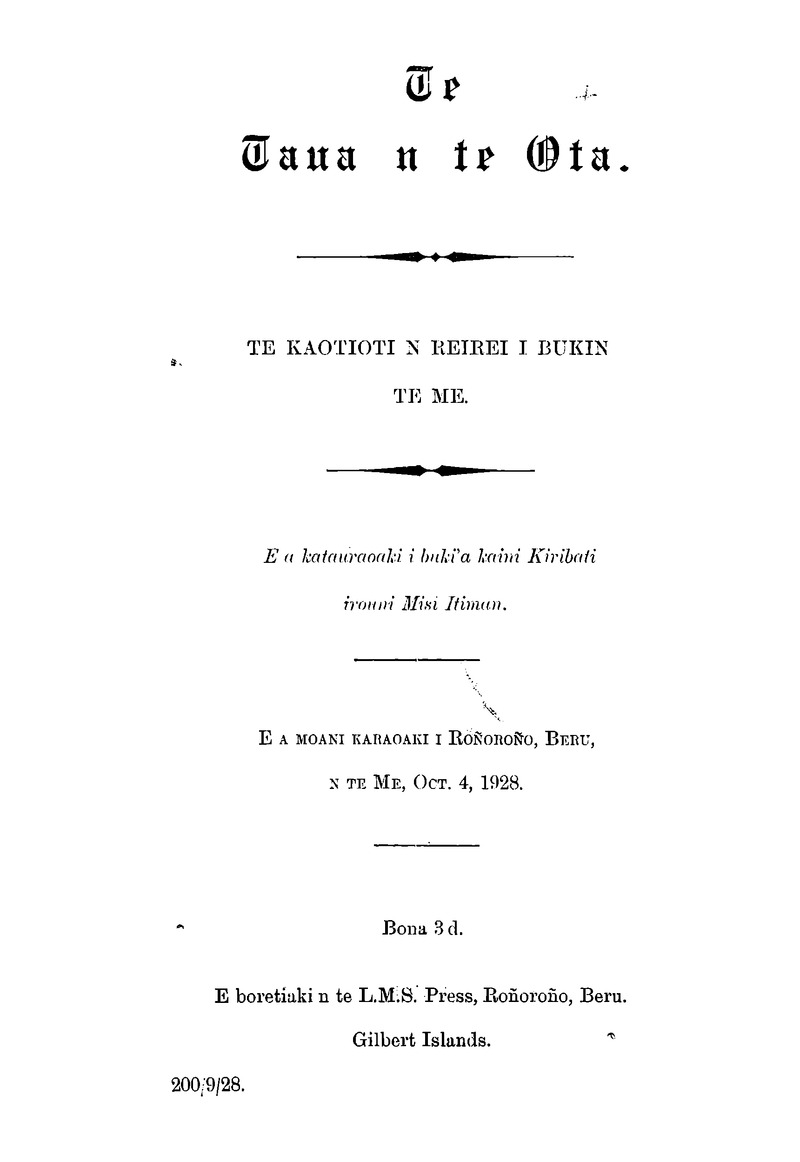 Te taua u te ota - Page 1