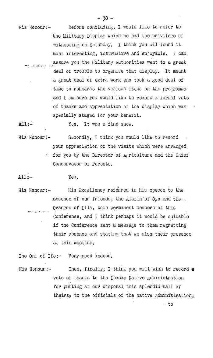 Proceedings of the Seventh Conference of Chiefs of the Western Provinces of Nigeria (PP MS 43/02/02) - New Page