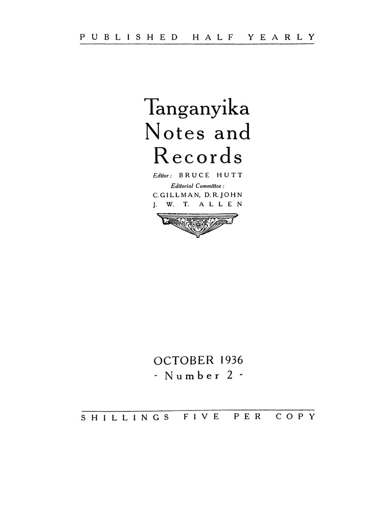 Tanganyika notes and records - digital page 3