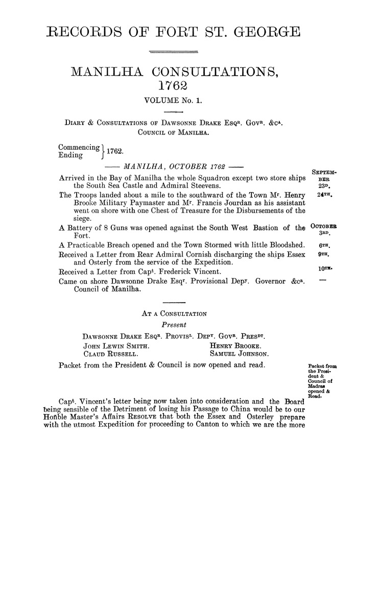 Manilha consultations - 