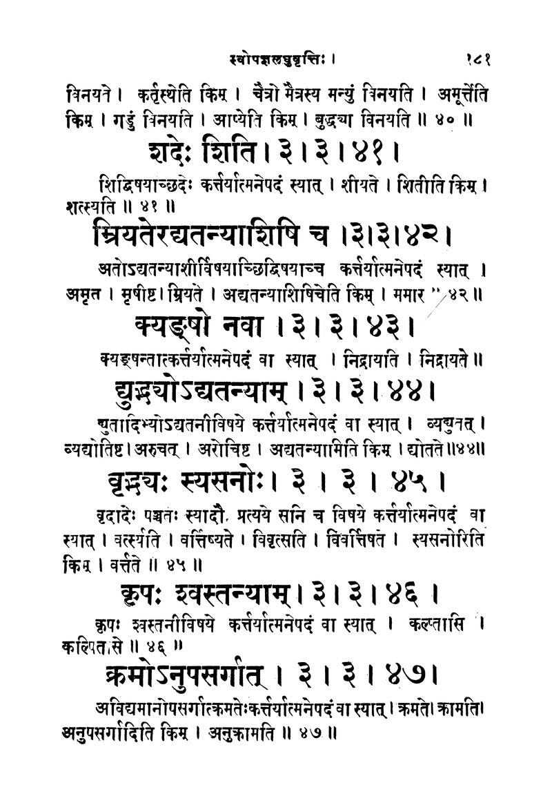 ससद्धहेमचन्द्रासिधानास्वोपज्ञशब्दानुशासन लघुवृसि - Page 181
