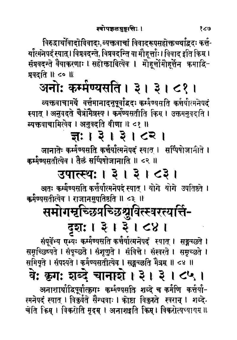 ससद्धहेमचन्द्रासिधानास्वोपज्ञशब्दानुशासन लघुवृसि - Page 187