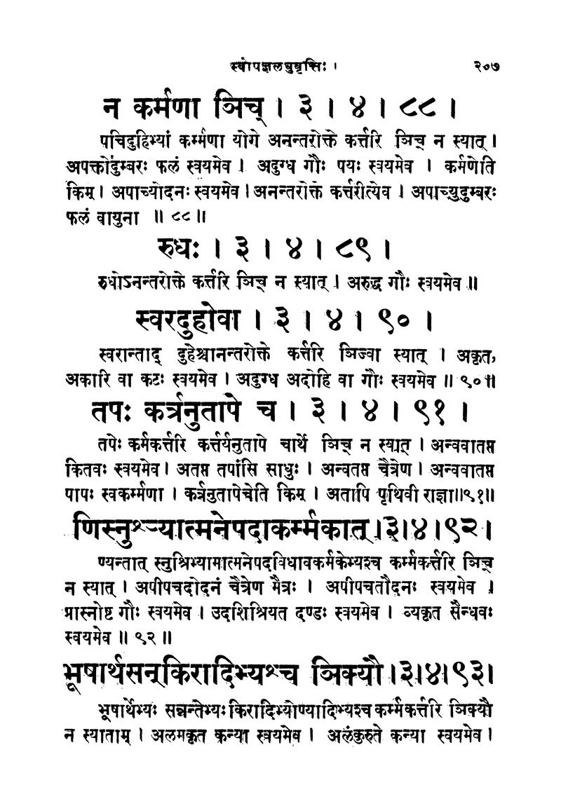 ससद्धहेमचन्द्रासिधानास्वोपज्ञशब्दानुशासन लघुवृसि - Page 207