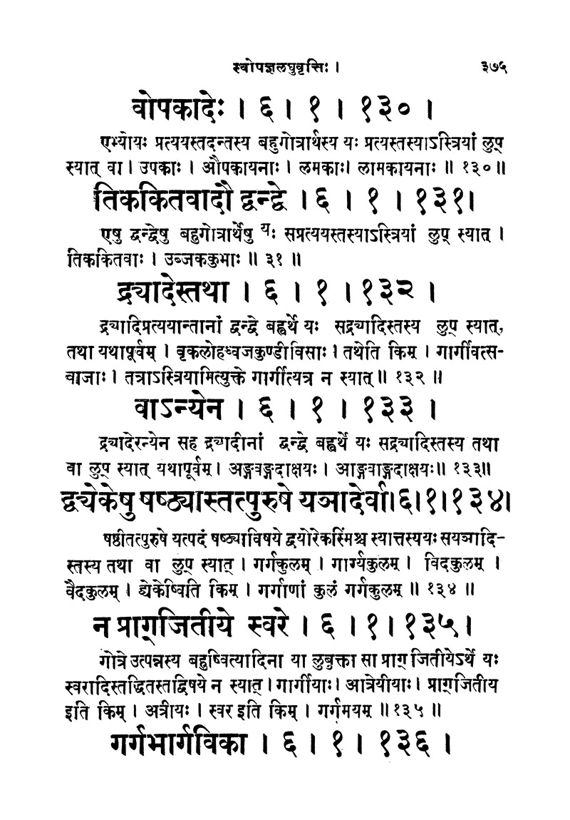ससद्धहेमचन्द्रासिधानास्वोपज्ञशब्दानुशासन लघुवृसि - Page 375