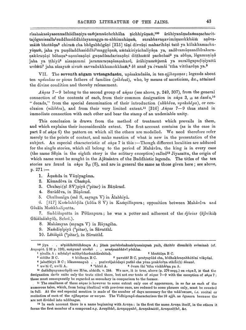 Weber's Sacred literature of the Jains - Page 43