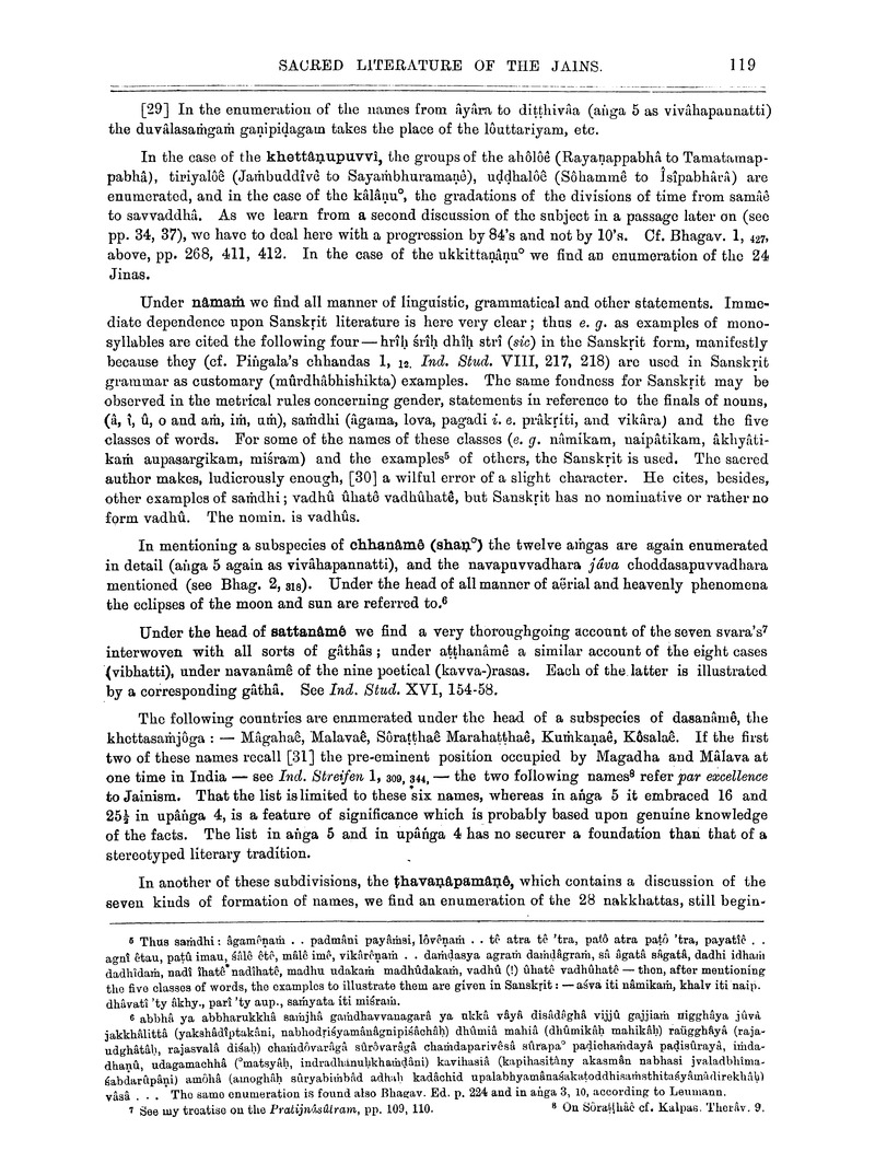 Weber's Sacred literature of the Jains - Page 119