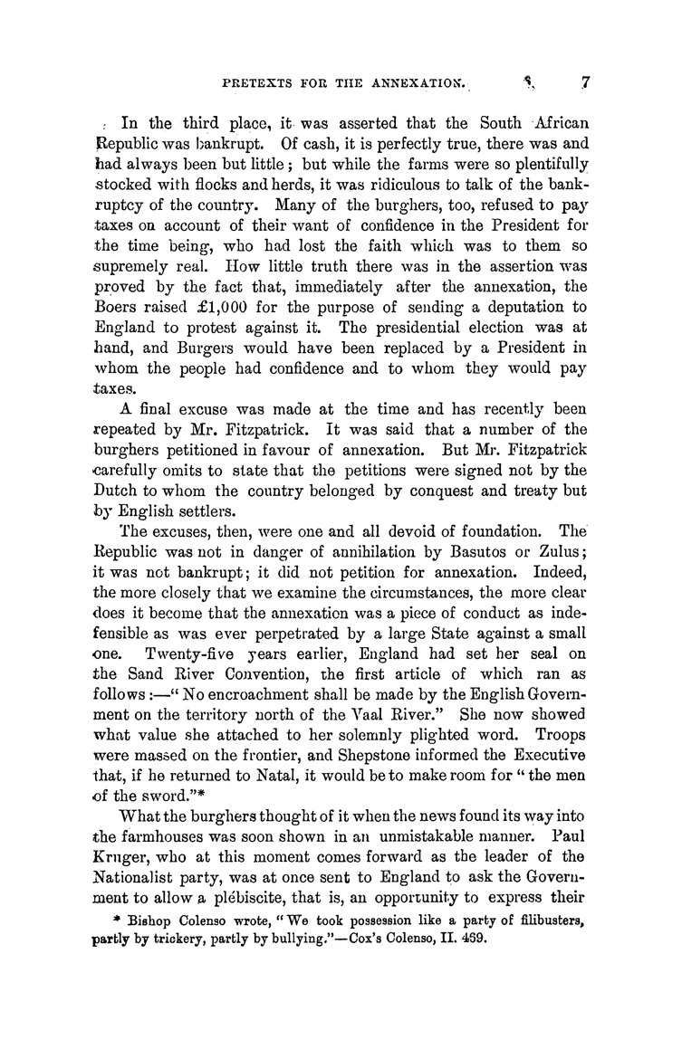 The war and its causes - 