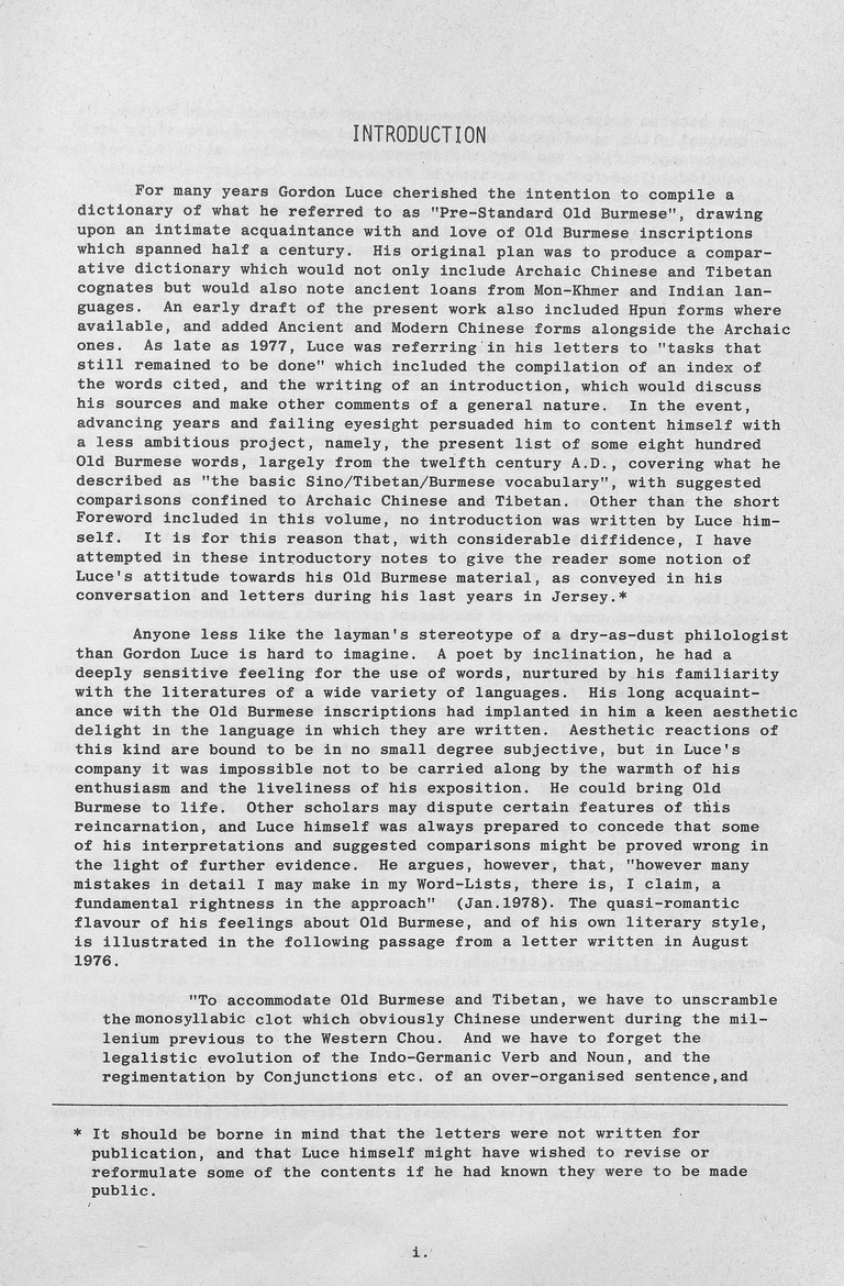 A comparative word-list of Old Burmese, Chinese, and Tibetan - 