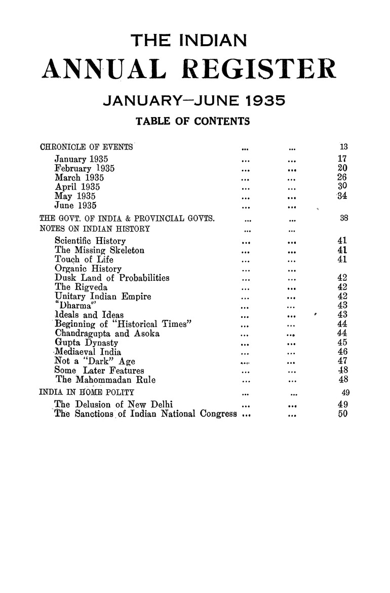 Indian annual register - Page 1