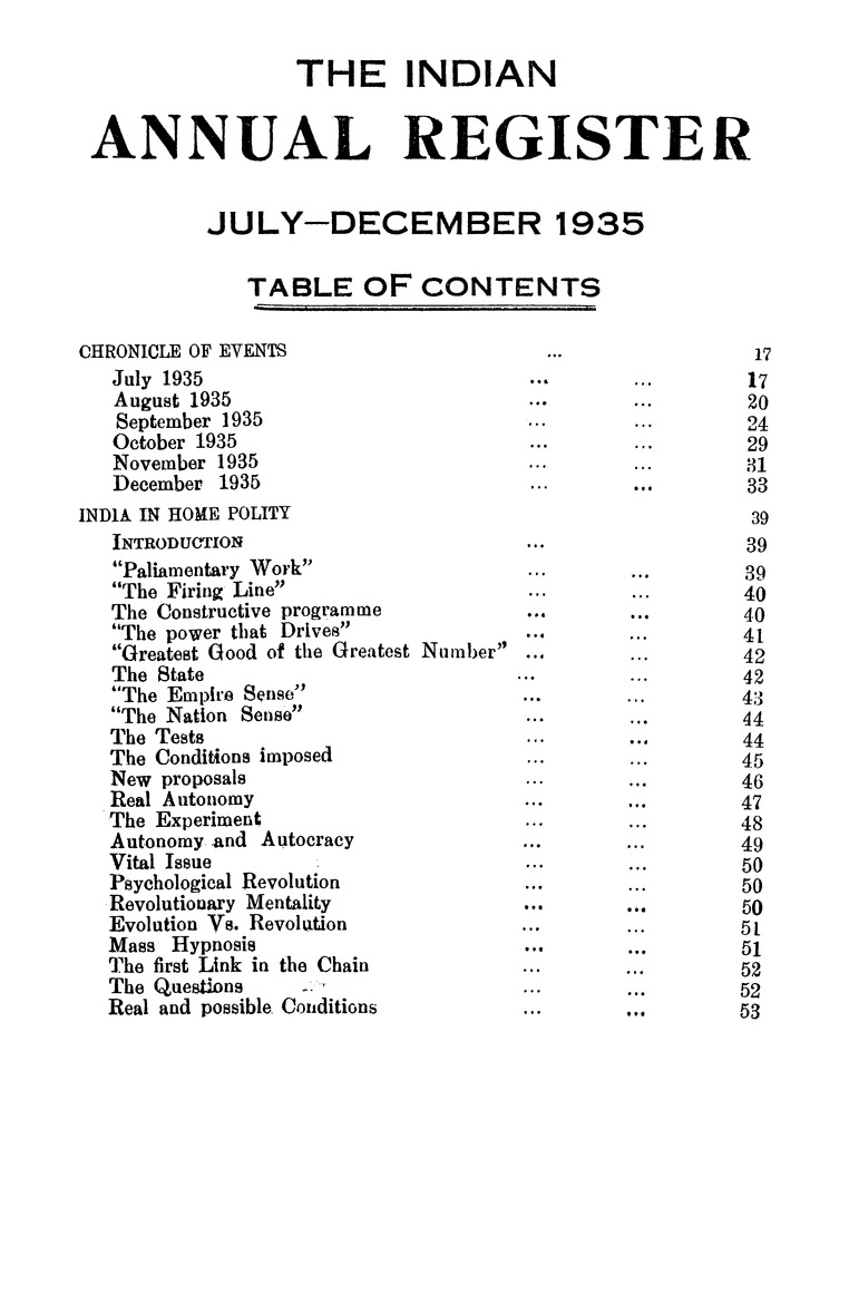 Indian annual register - Page i