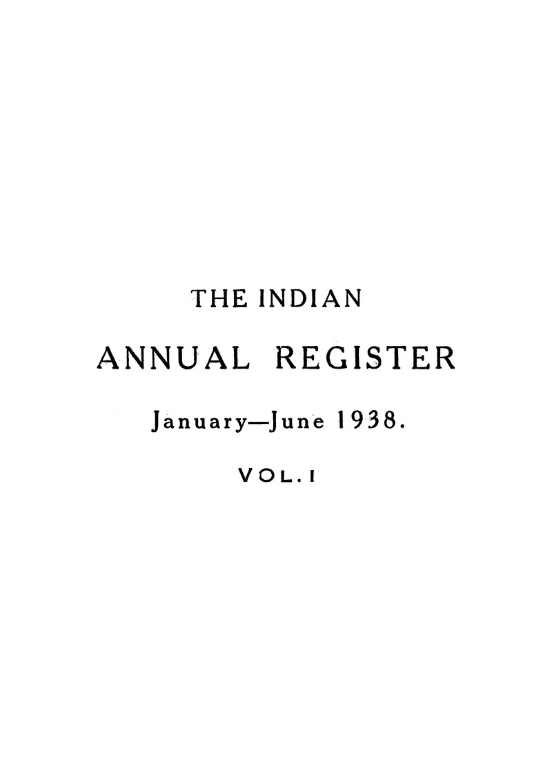 Indian annual register - Page i