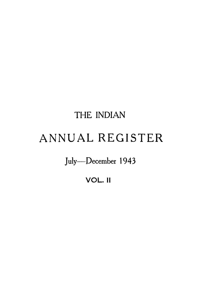 Indian annual register - Page i