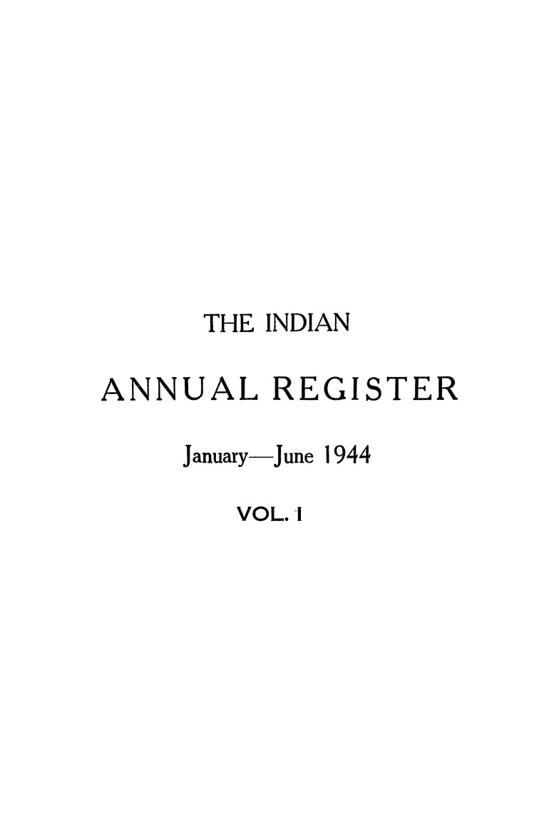 Indian annual register - Page i
