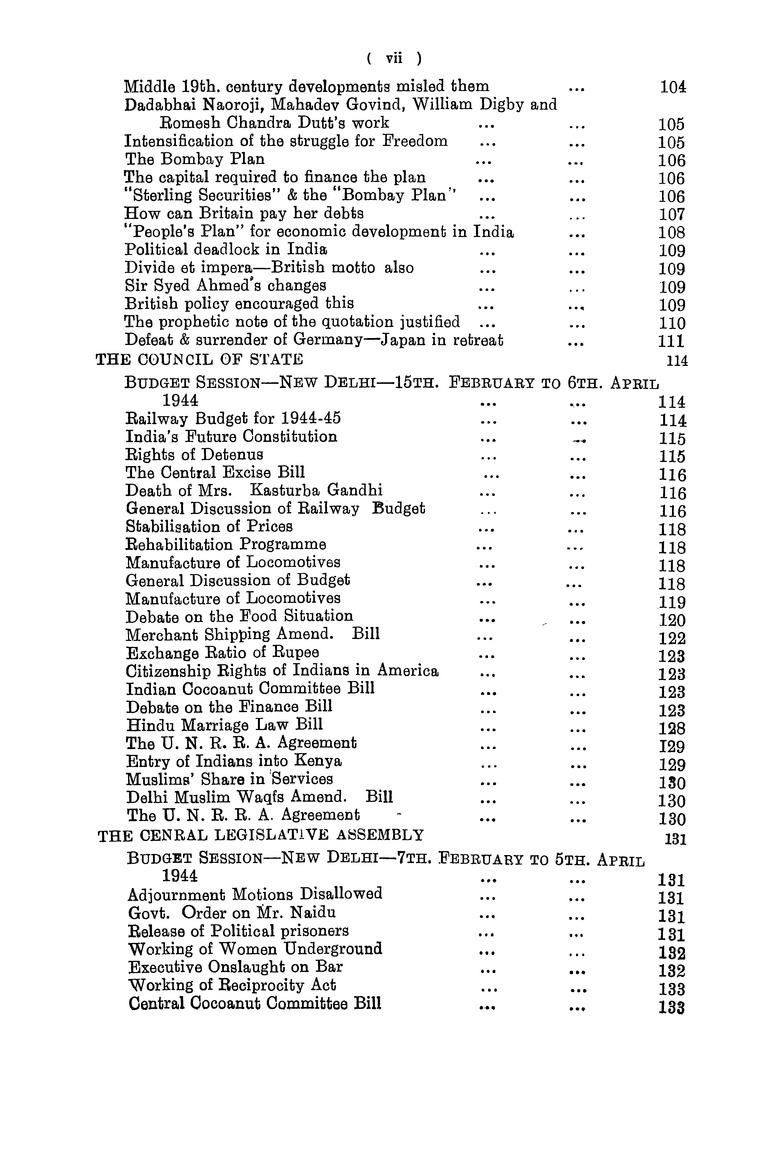Indian annual register - Page vii