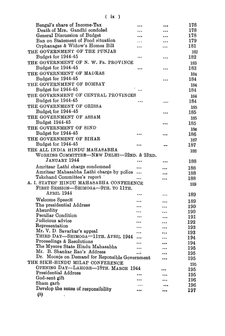 Indian annual register - Page ix