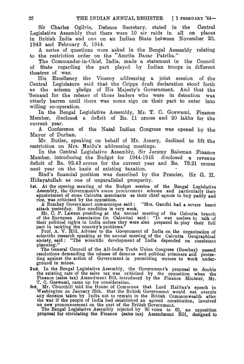 Indian annual register - Page 32