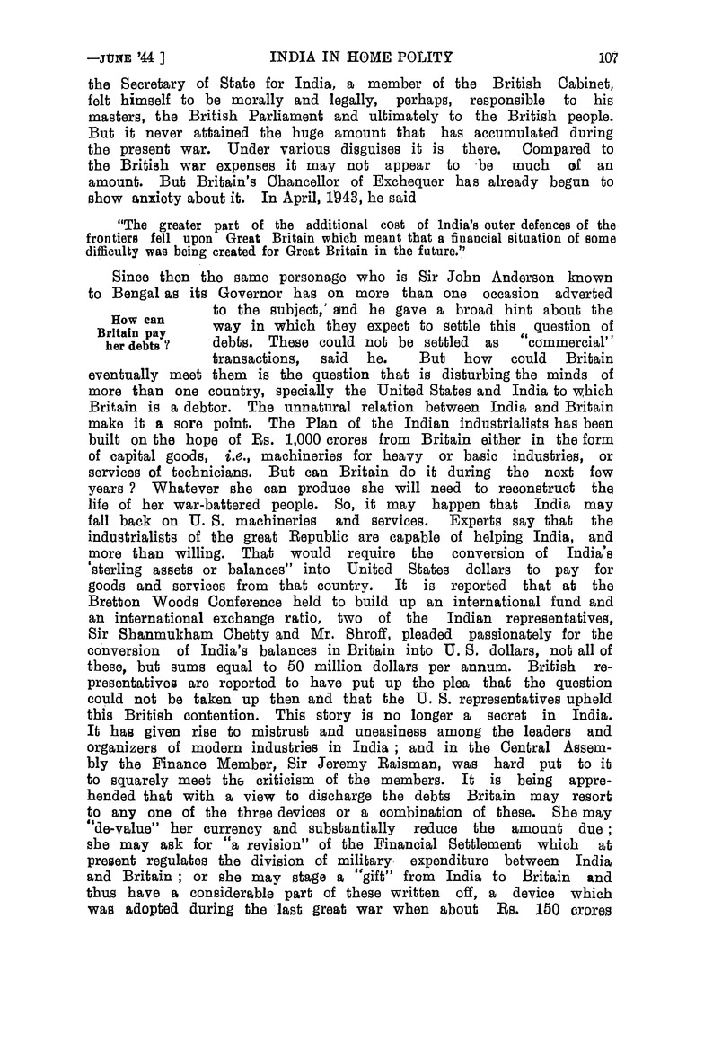 Indian annual register - Page 107