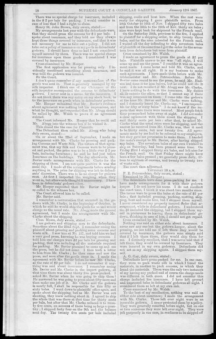 Supreme Court and consular gazette, and law reporter for the Supreme & provincial courts of China & Japan - 