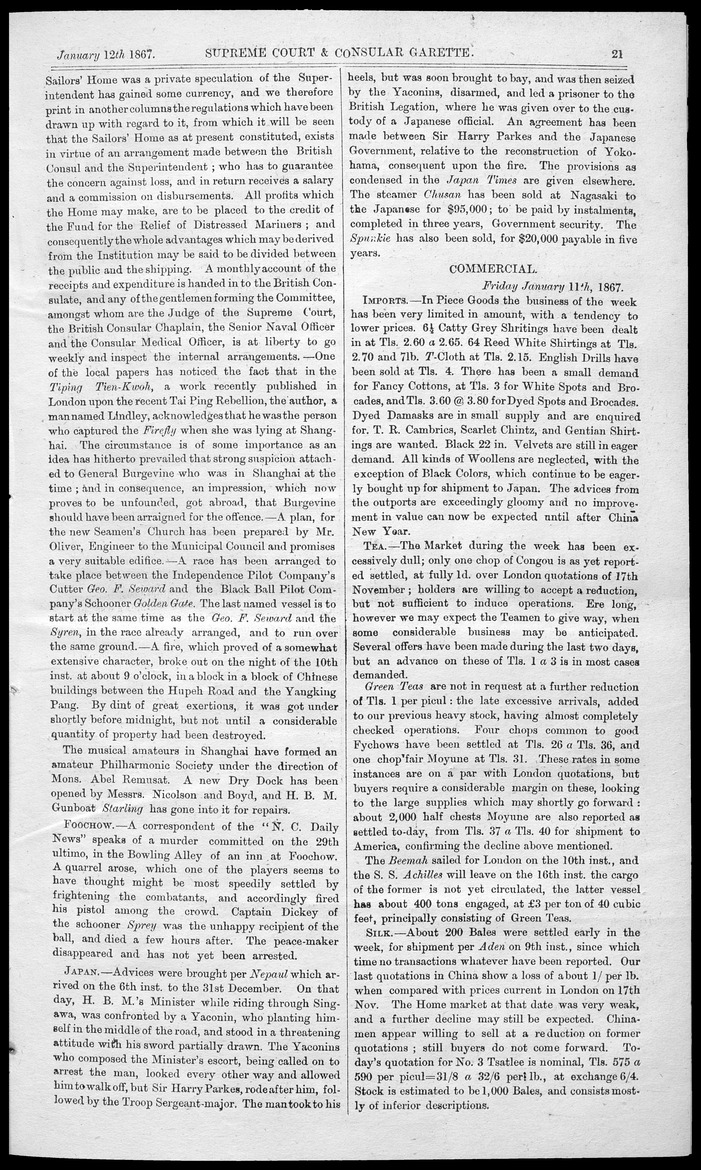 Supreme Court and consular gazette, and law reporter for the Supreme & provincial courts of China & Japan - 