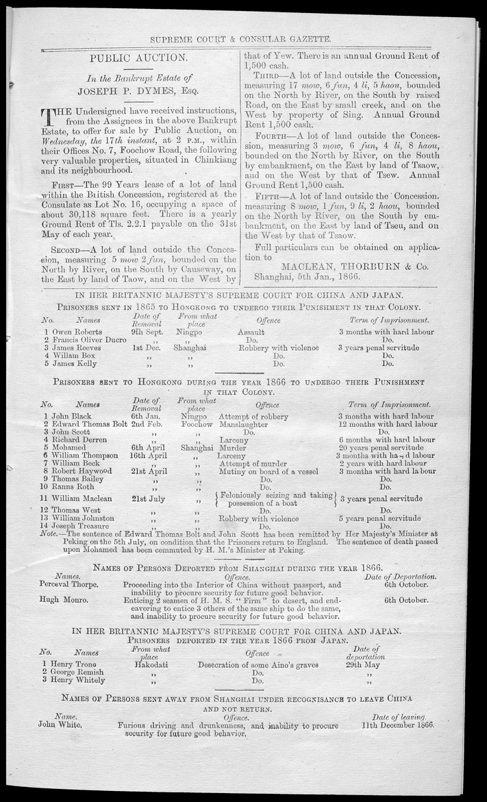 Supreme Court and consular gazette, and law reporter for the Supreme & provincial courts of China & Japan - 