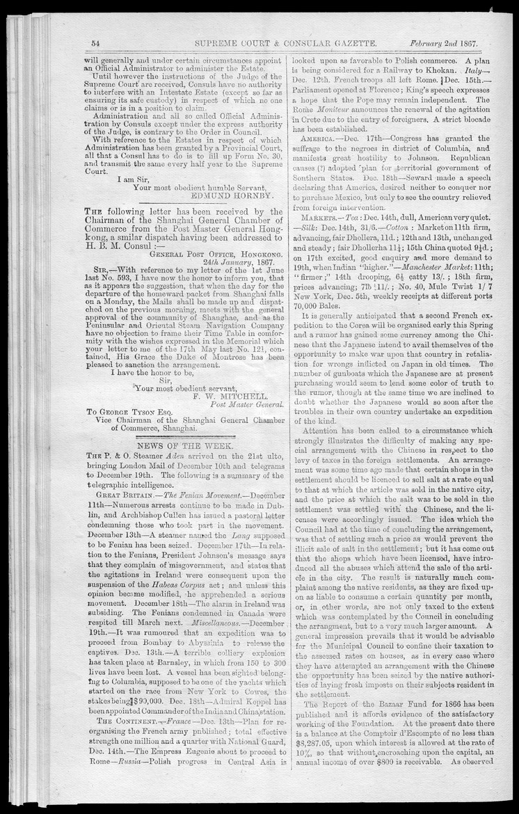 Supreme Court and consular gazette, and law reporter for the Supreme & provincial courts of China & Japan - 