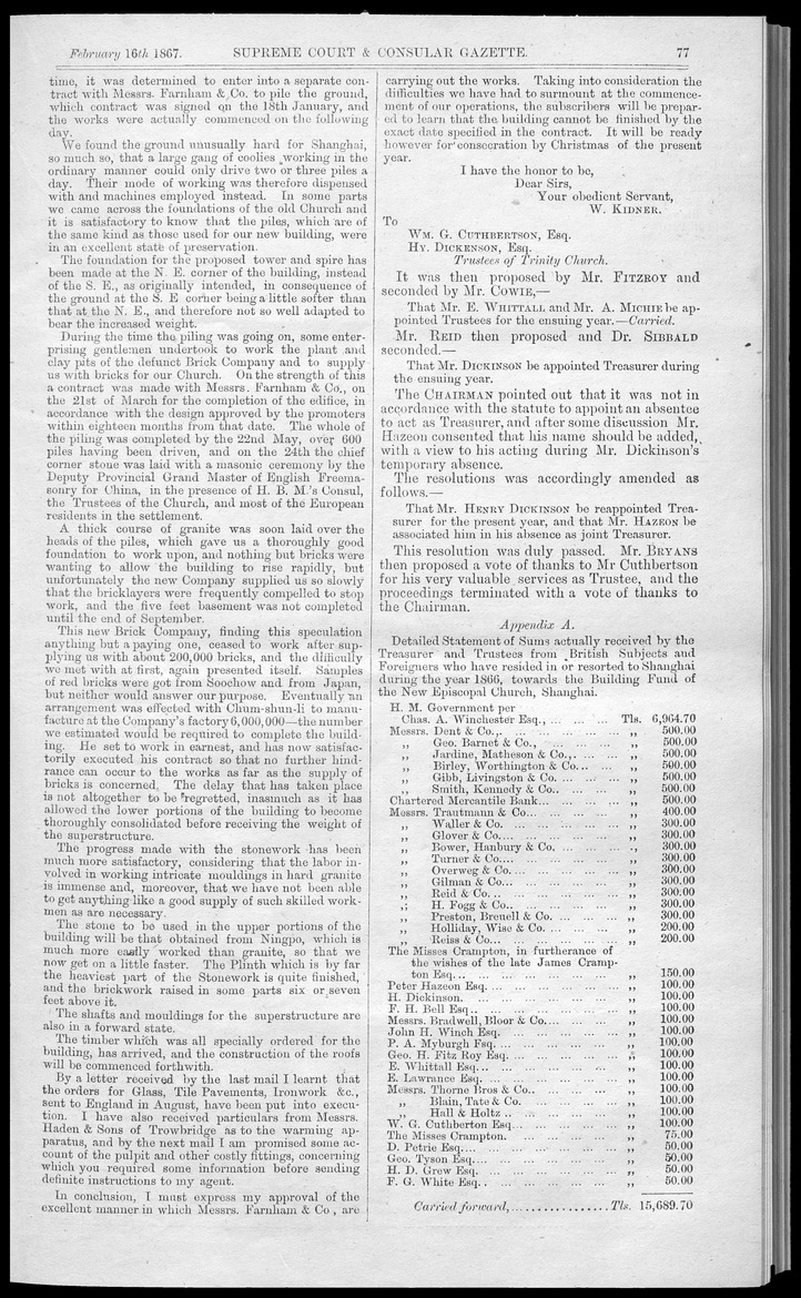 Supreme Court and consular gazette, and law reporter for the Supreme & provincial courts of China & Japan - 