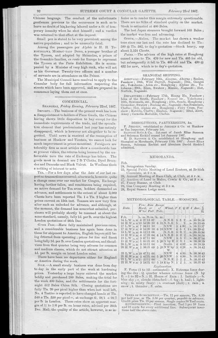 Supreme Court and consular gazette, and law reporter for the Supreme & provincial courts of China & Japan - 