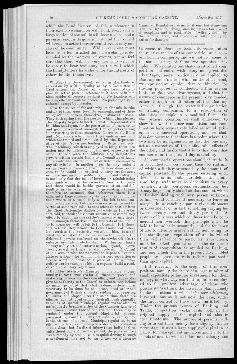 Supreme Court and consular gazette, and law reporter for the Supreme & provincial courts of China & Japan - 