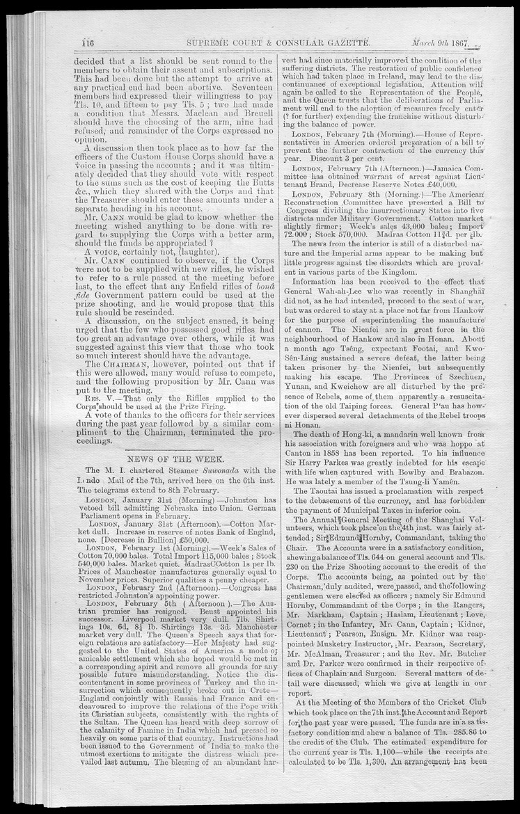 Supreme Court and consular gazette, and law reporter for the Supreme & provincial courts of China & Japan - 