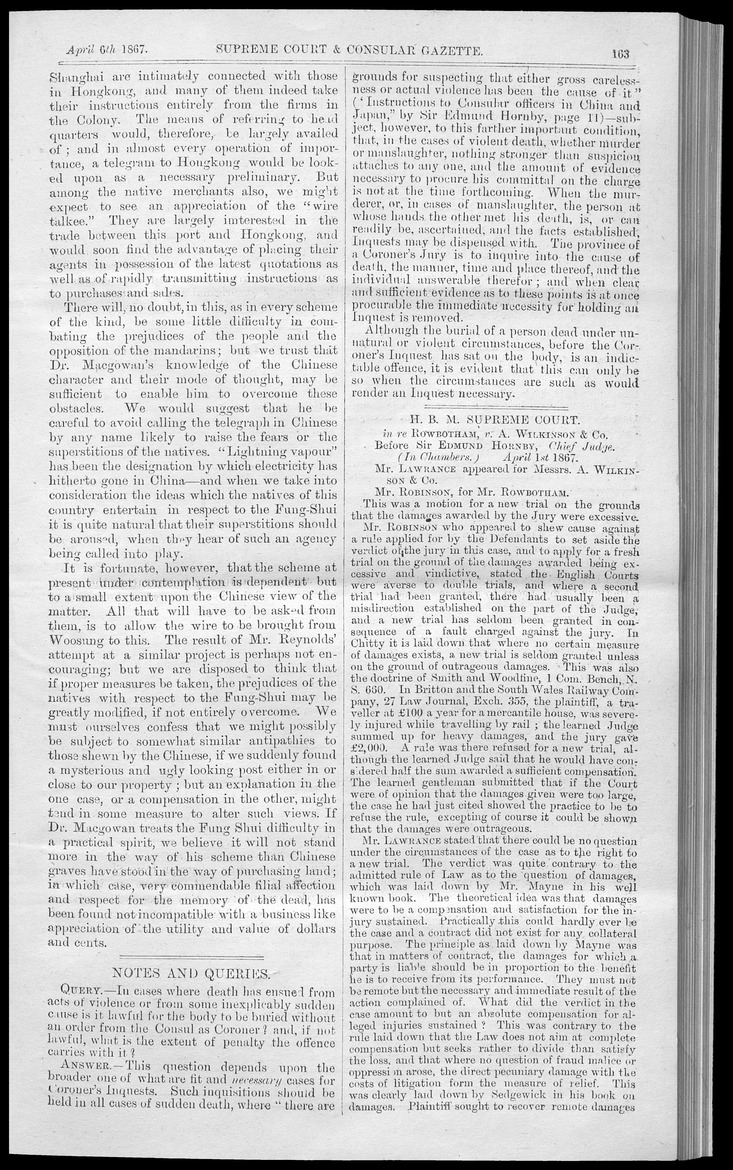 Supreme Court and consular gazette, and law reporter for the Supreme & provincial courts of China & Japan - 