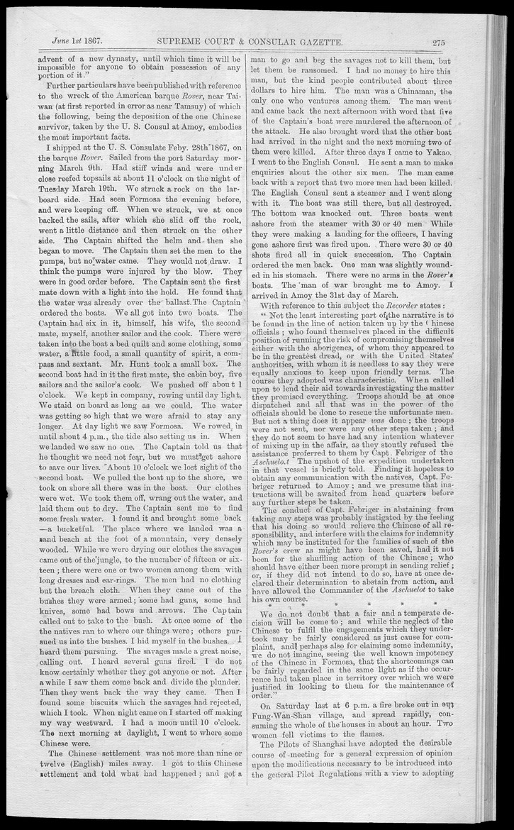 Supreme Court and consular gazette, and law reporter for the Supreme & provincial courts of China & Japan - 