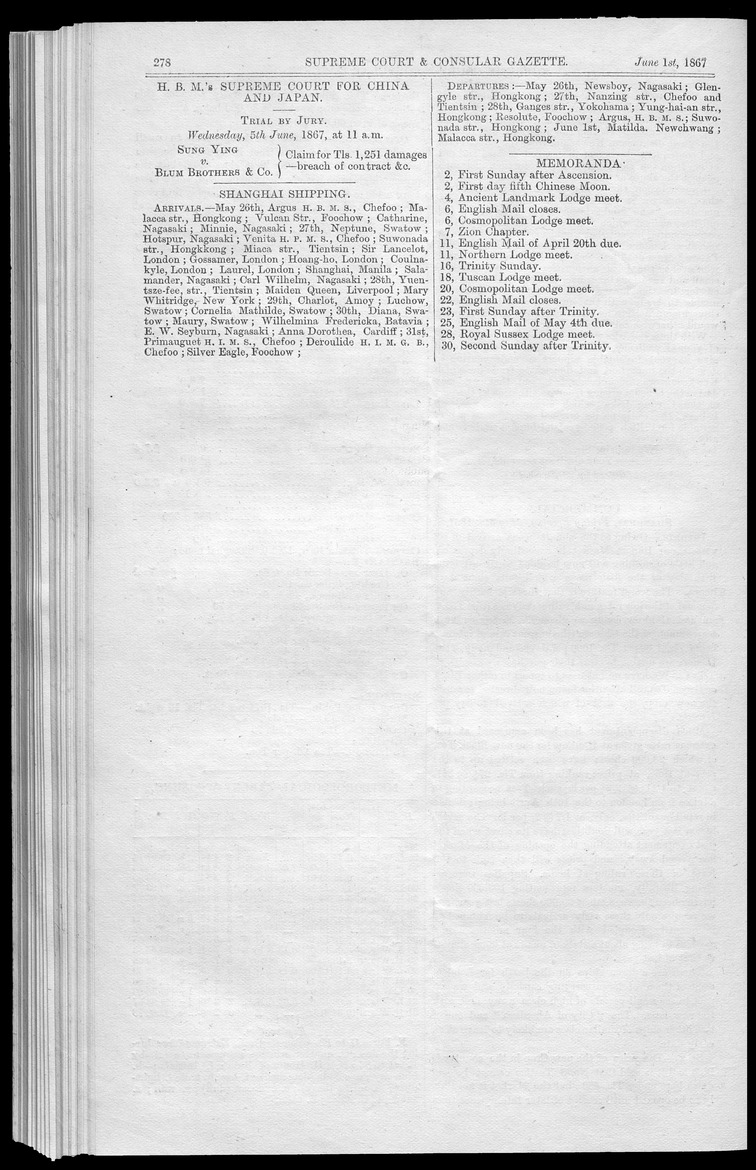 Supreme Court and consular gazette, and law reporter for the Supreme & provincial courts of China & Japan - 