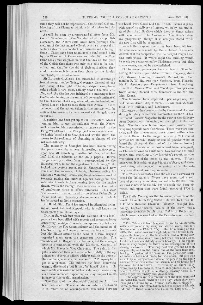 Supreme Court and consular gazette, and law reporter for the Supreme & provincial courts of China & Japan - 