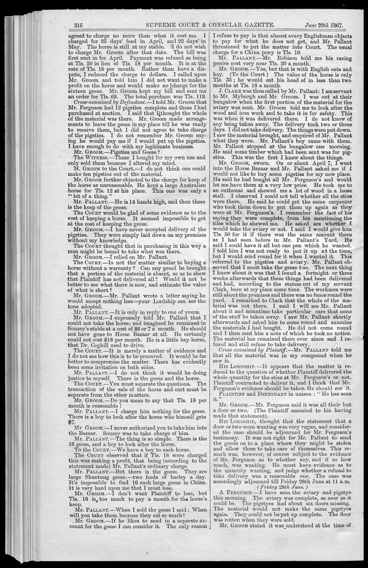 Supreme Court and consular gazette, and law reporter for the Supreme & provincial courts of China & Japan - 