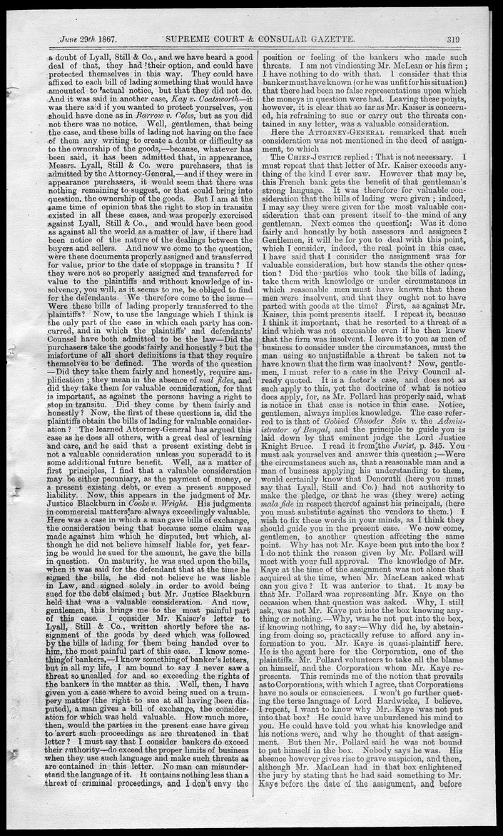 Supreme Court and consular gazette, and law reporter for the Supreme & provincial courts of China & Japan - 