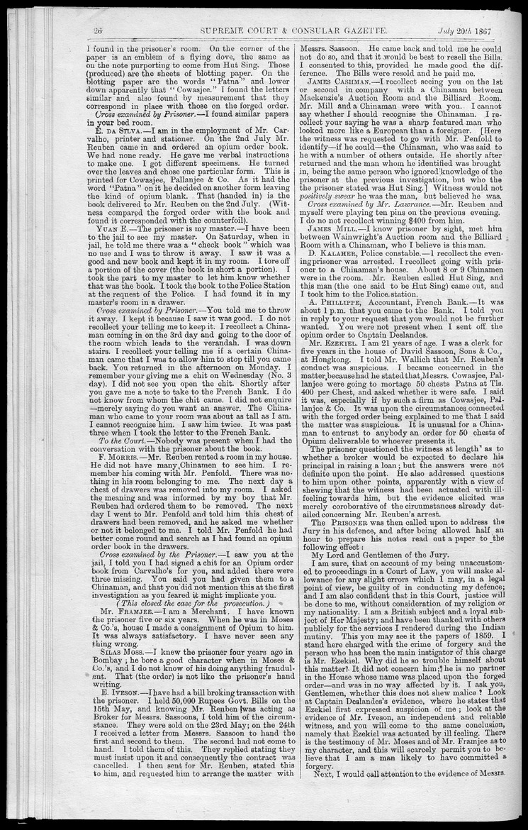 Supreme Court and consular gazette, and law reporter for the Supreme & provincial courts of China & Japan - 