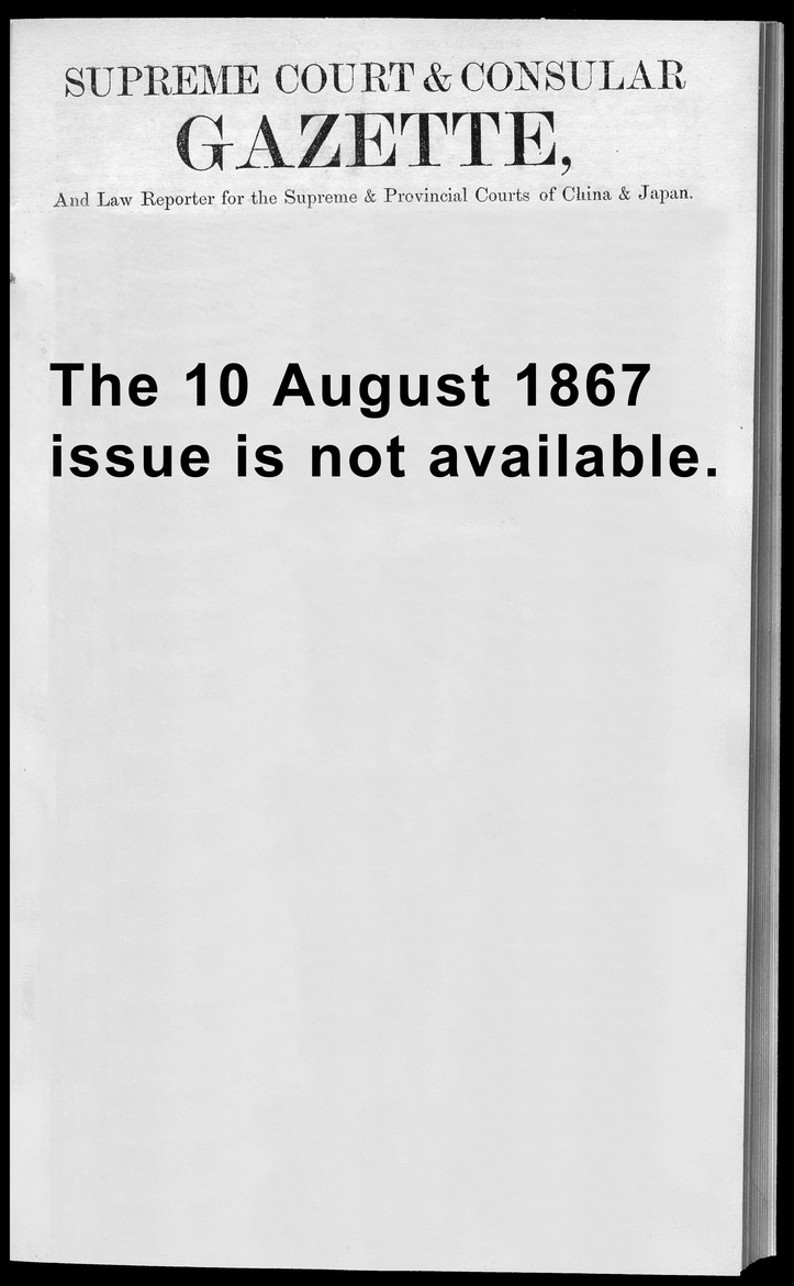 Supreme Court and consular gazette, and law reporter for the Supreme & provincial courts of China & Japan