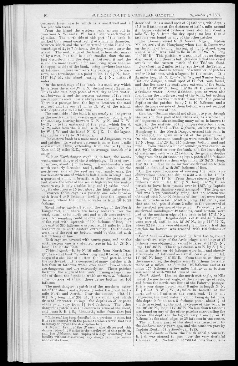 Supreme Court and consular gazette, and law reporter for the Supreme & provincial courts of China & Japan - 