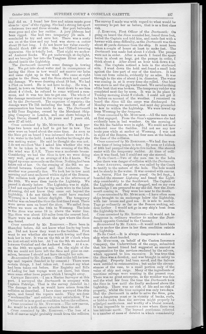 Supreme Court and consular gazette, and law reporter for the Supreme & provincial courts of China & Japan - 