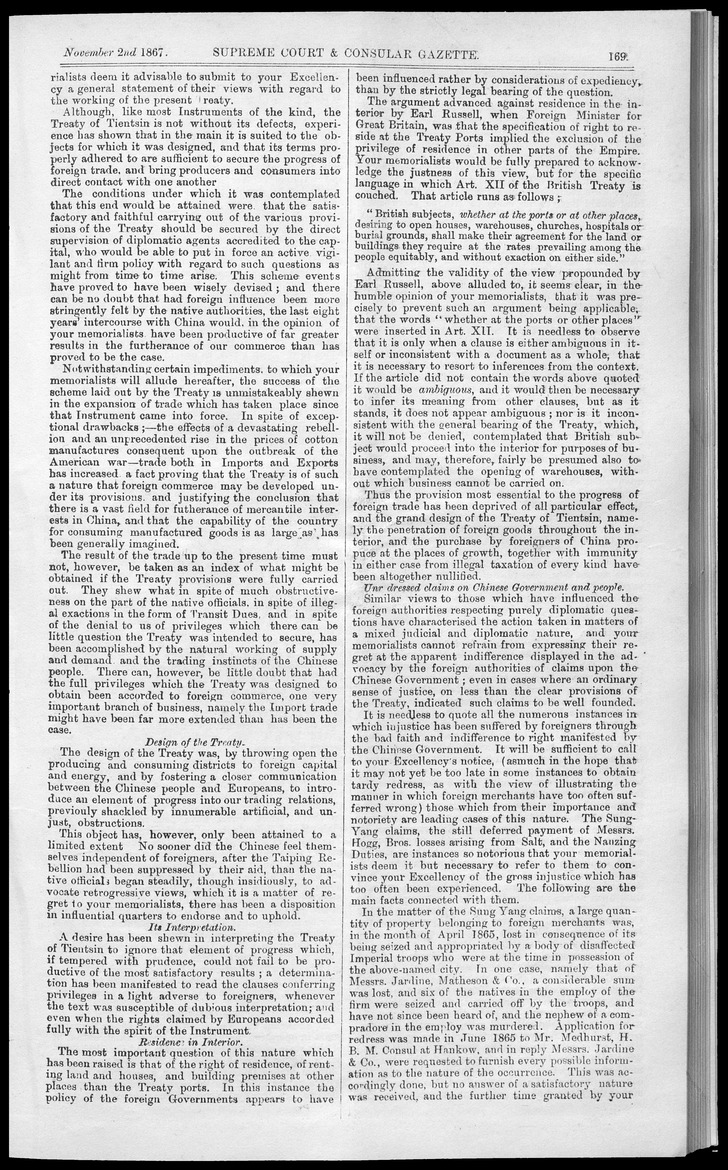 Supreme Court and consular gazette, and law reporter for the Supreme & provincial courts of China & Japan - 