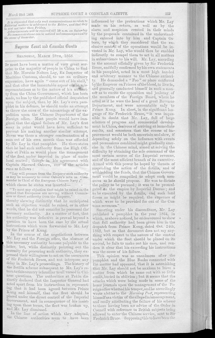 Supreme Court and consular gazette, and law reporter for the Supreme & provincial courts of China & Japan - 