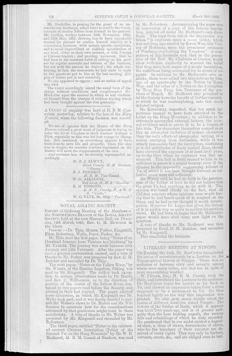 Supreme Court and consular gazette, and law reporter for the Supreme & provincial courts of China & Japan - 