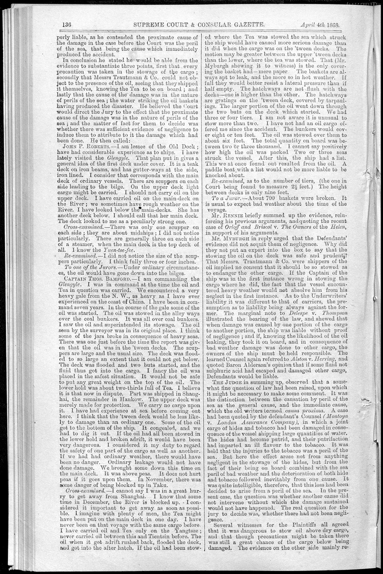 Supreme Court and consular gazette, and law reporter for the Supreme & provincial courts of China & Japan - 