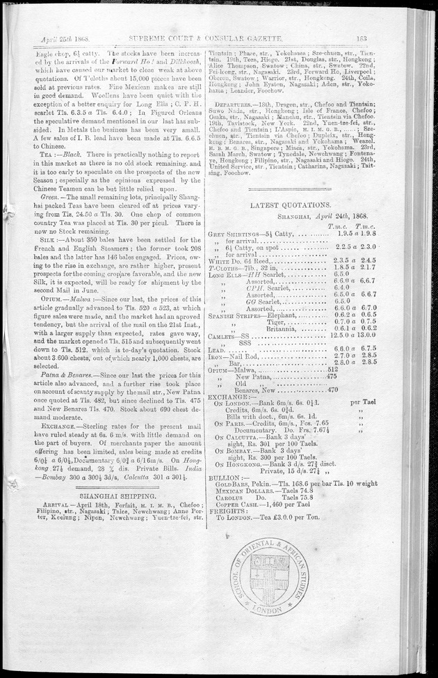 Supreme Court and consular gazette, and law reporter for the Supreme & provincial courts of China & Japan - 