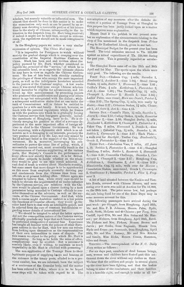 Supreme Court and consular gazette, and law reporter for the Supreme & provincial courts of China & Japan - 