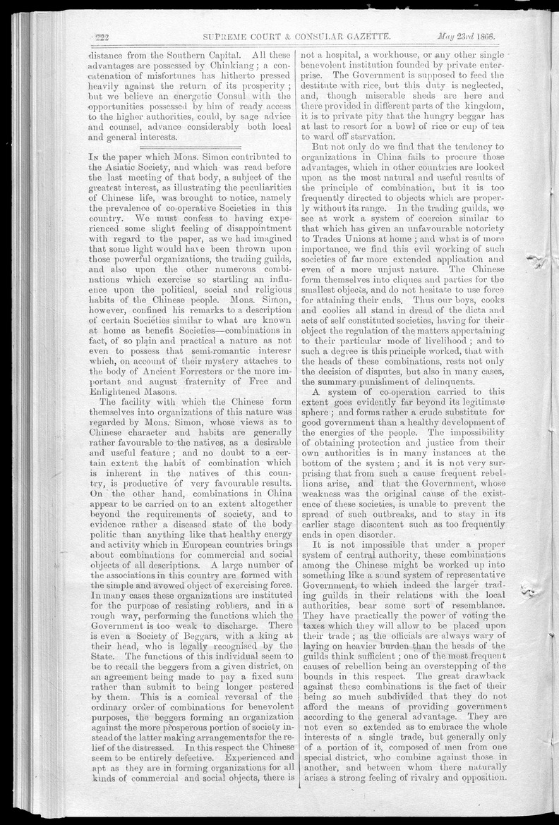 Supreme Court and consular gazette, and law reporter for the Supreme & provincial courts of China & Japan - 