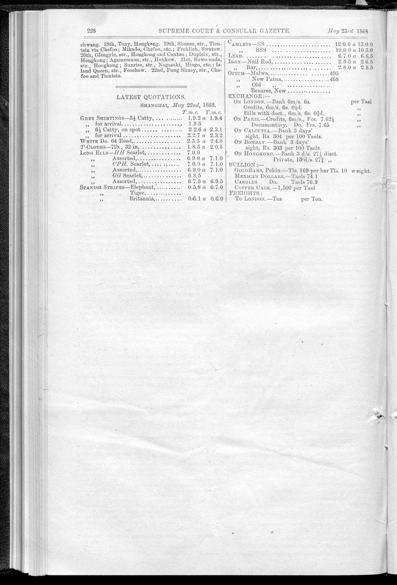 Supreme Court and consular gazette, and law reporter for the Supreme & provincial courts of China & Japan - 