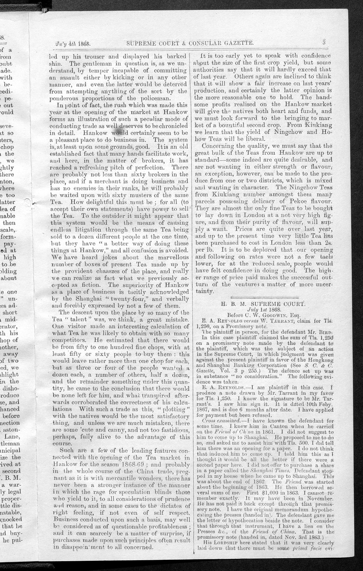 Supreme Court and consular gazette, and law reporter for the Supreme & provincial courts of China & Japan - 