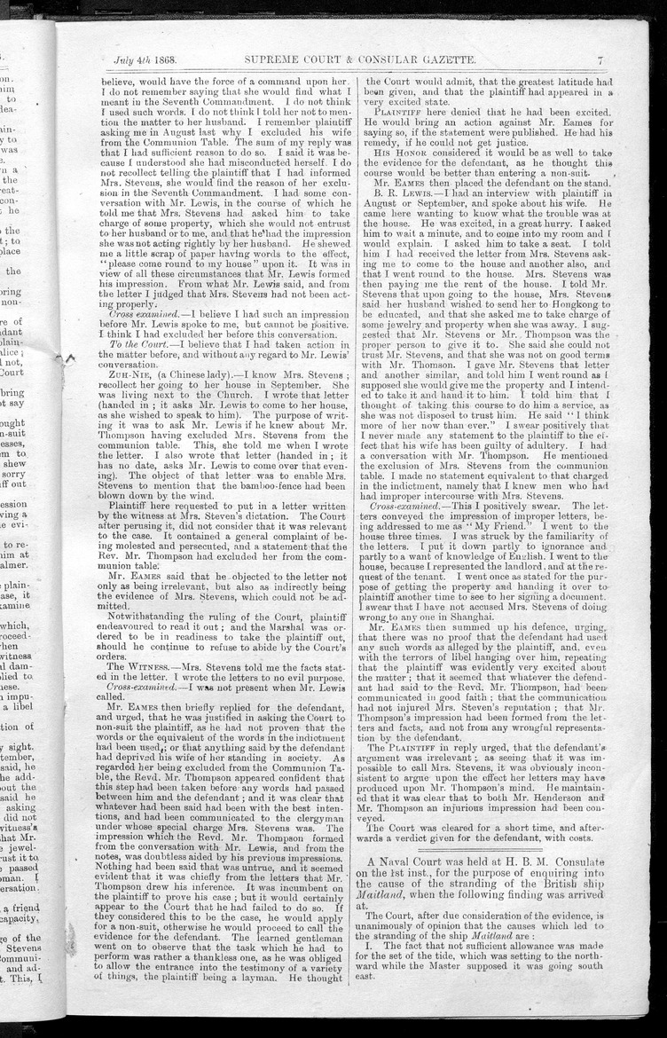 Supreme Court and consular gazette, and law reporter for the Supreme & provincial courts of China & Japan - 